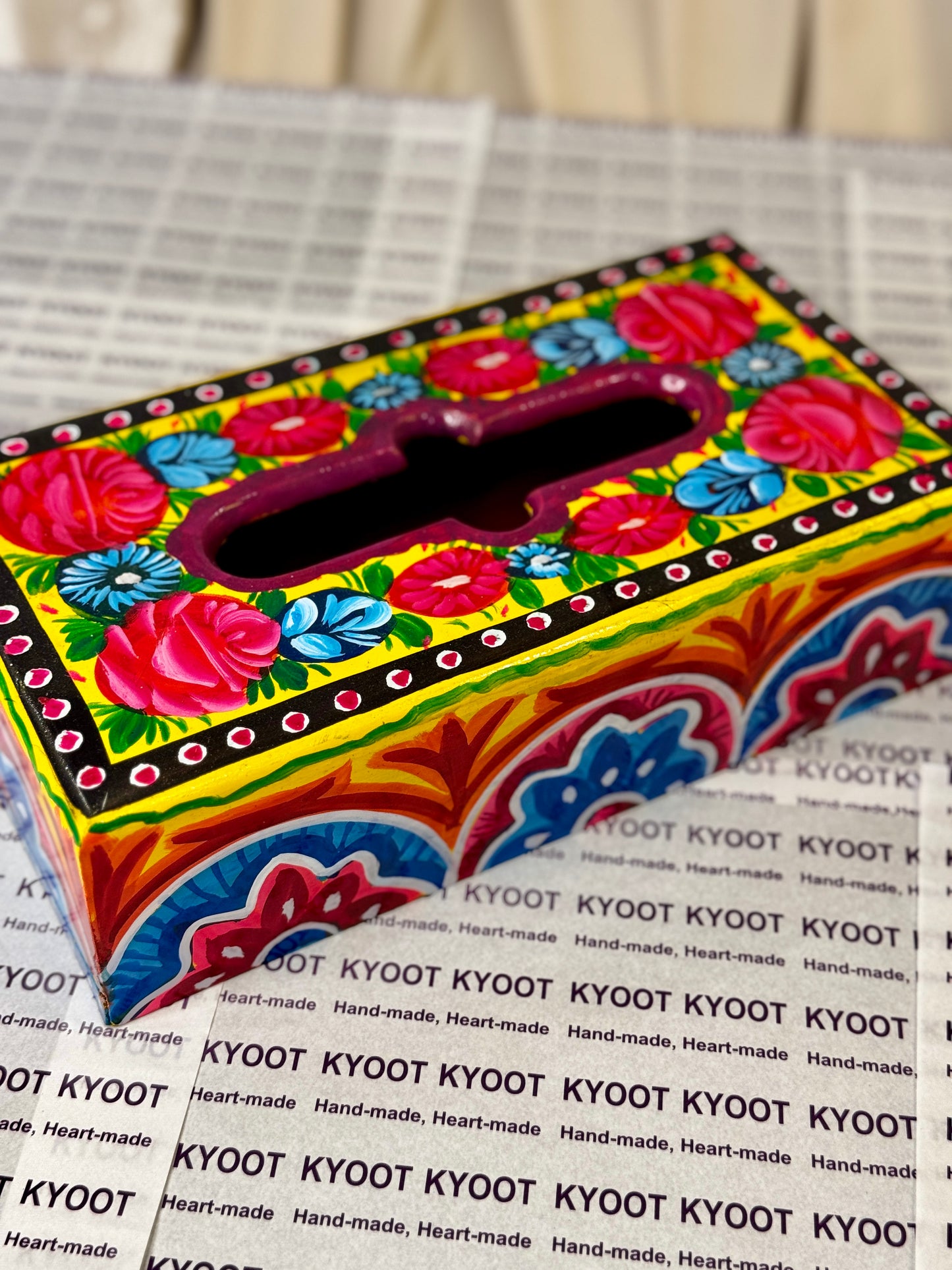 Blue Tissue Box - Truck Art