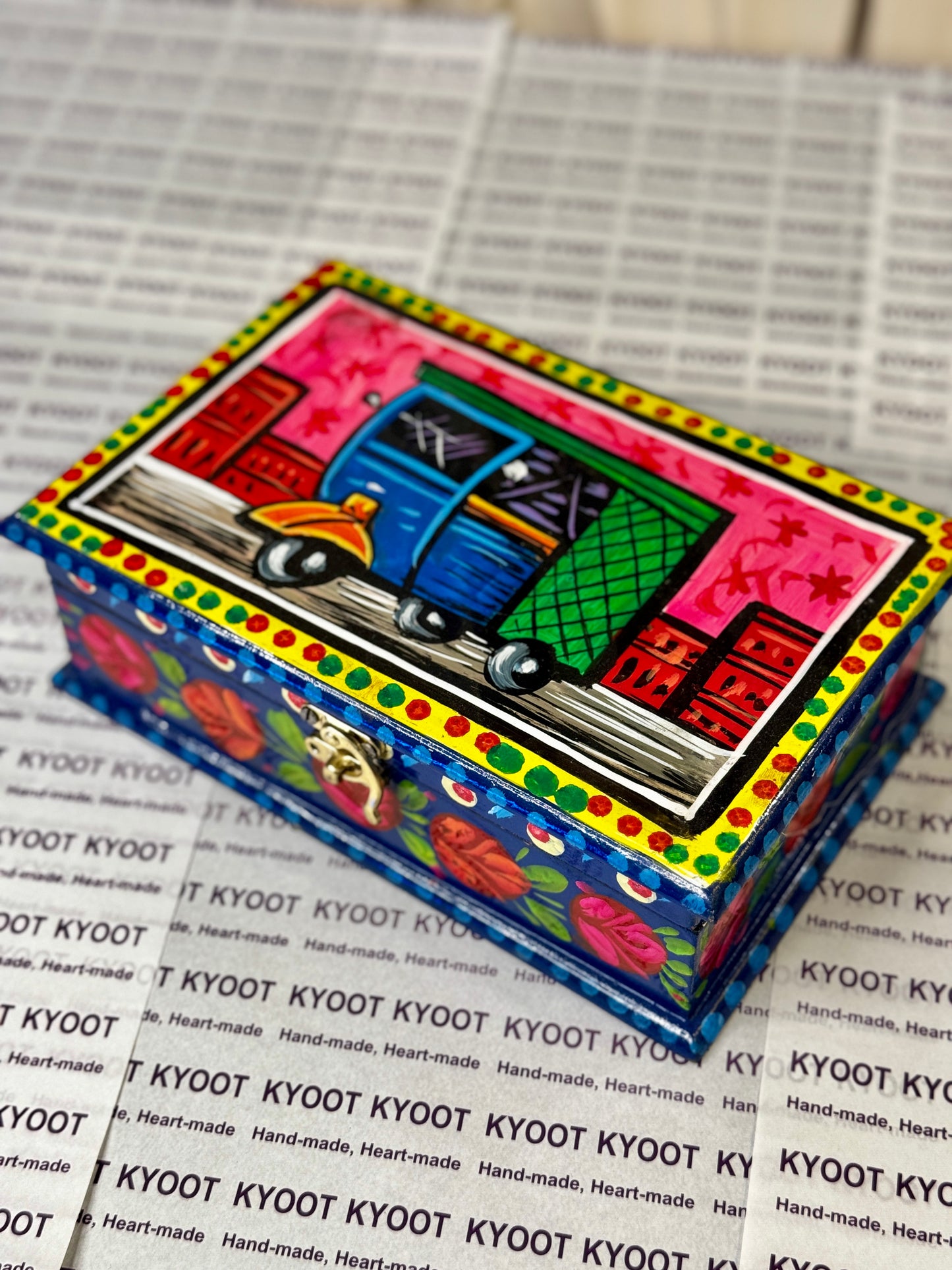 Blue Jewellery Box - Truck Art