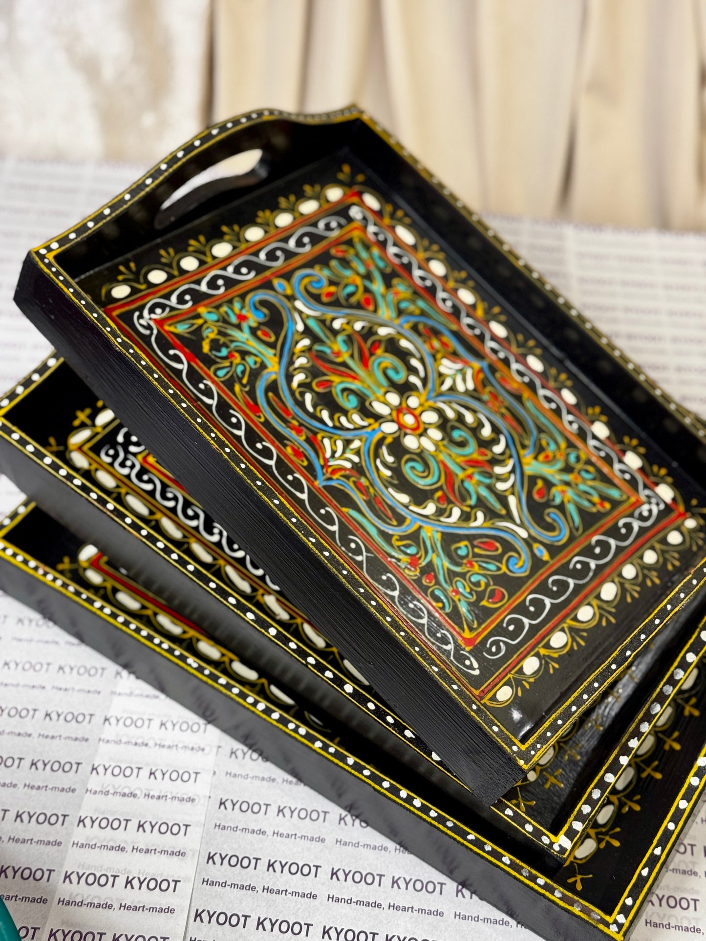 Traditional Swati Art Trays
