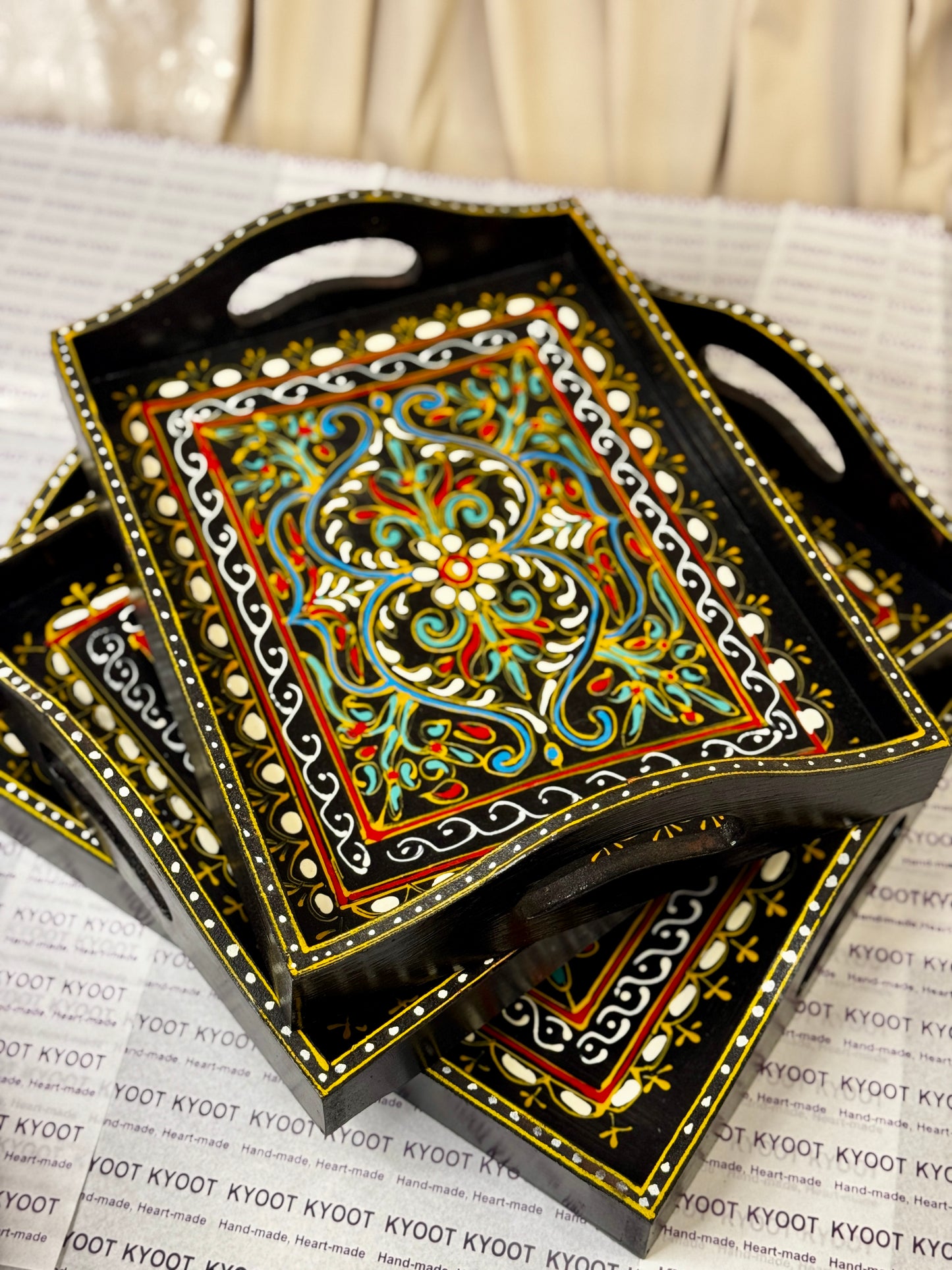 Traditional Swati Art Trays