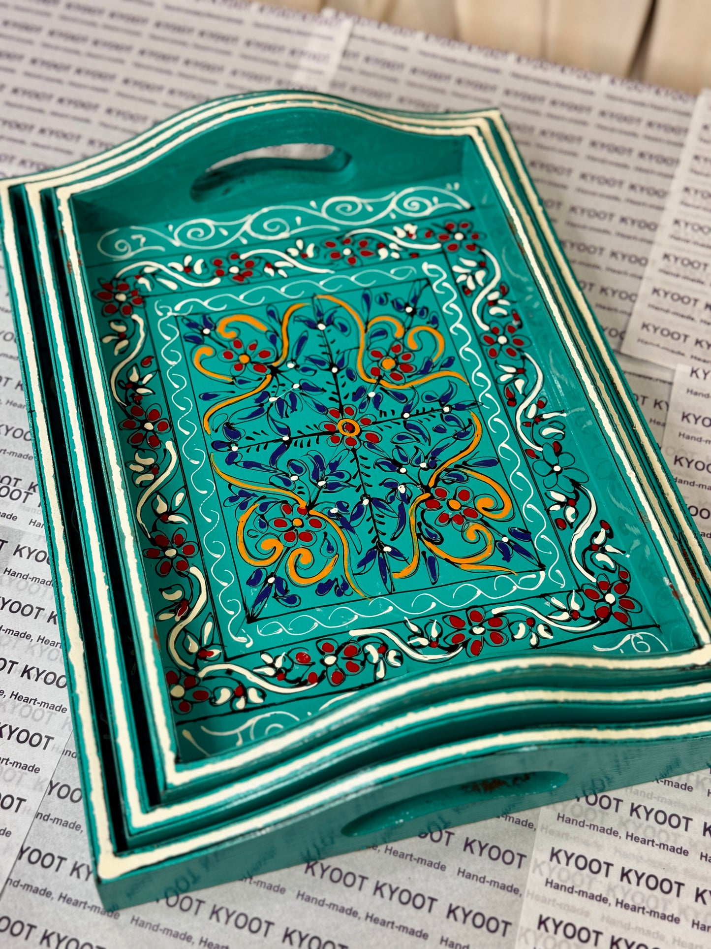 Traditional Swati Art Trays