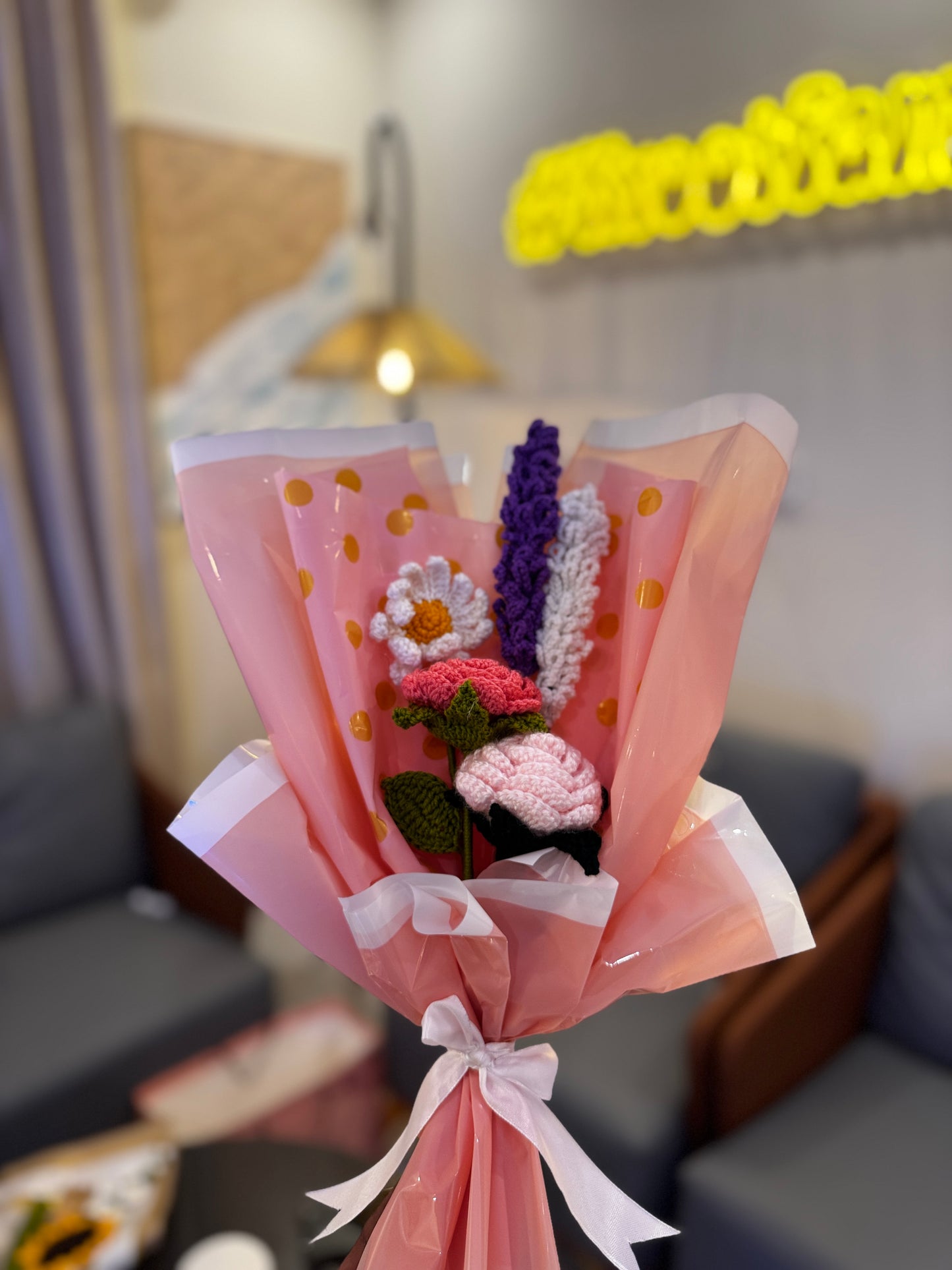 Forever Roses β Crochet Pink Rose Bouquet