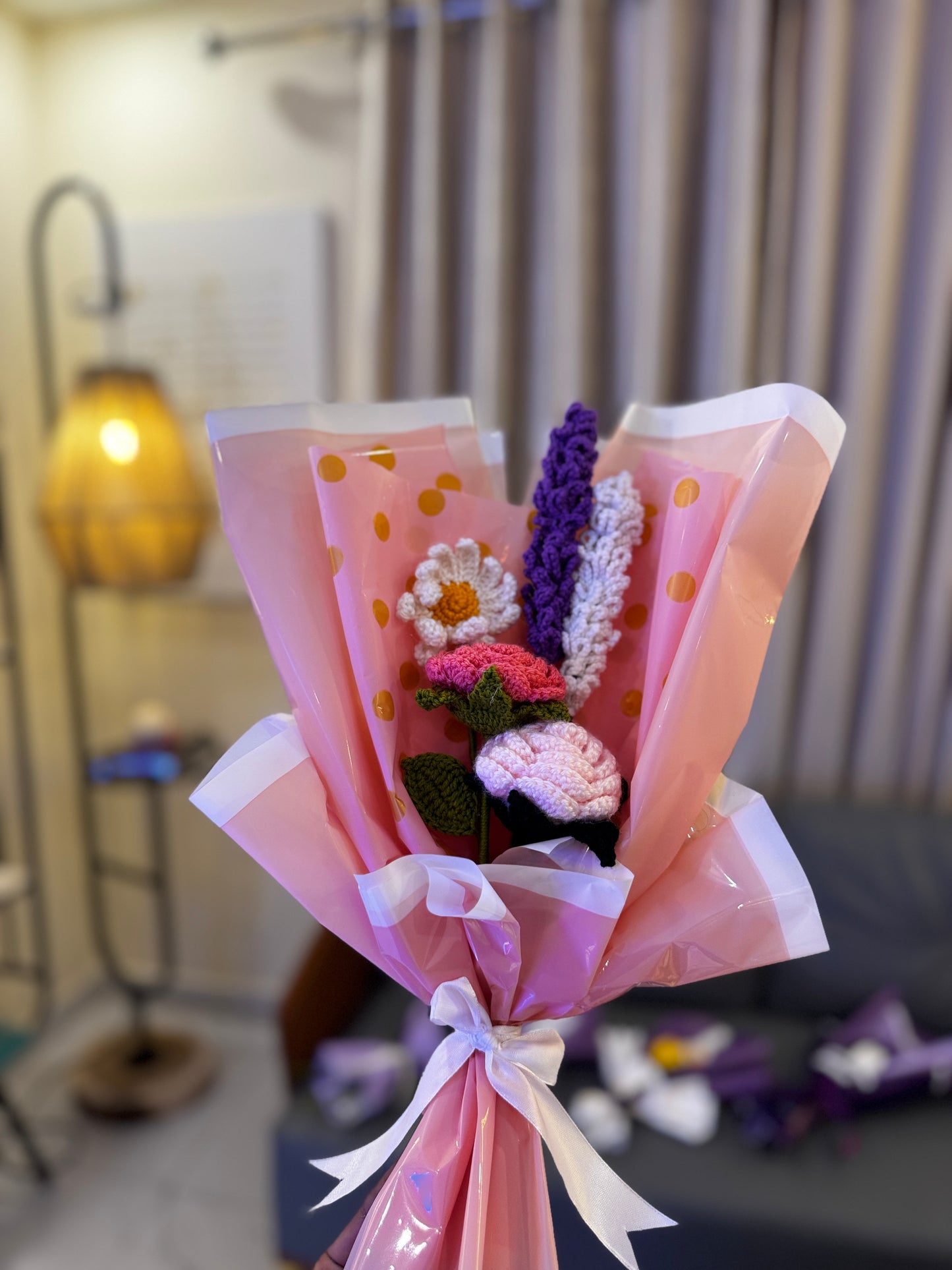 Forever Roses β Crochet Pink Rose Bouquet