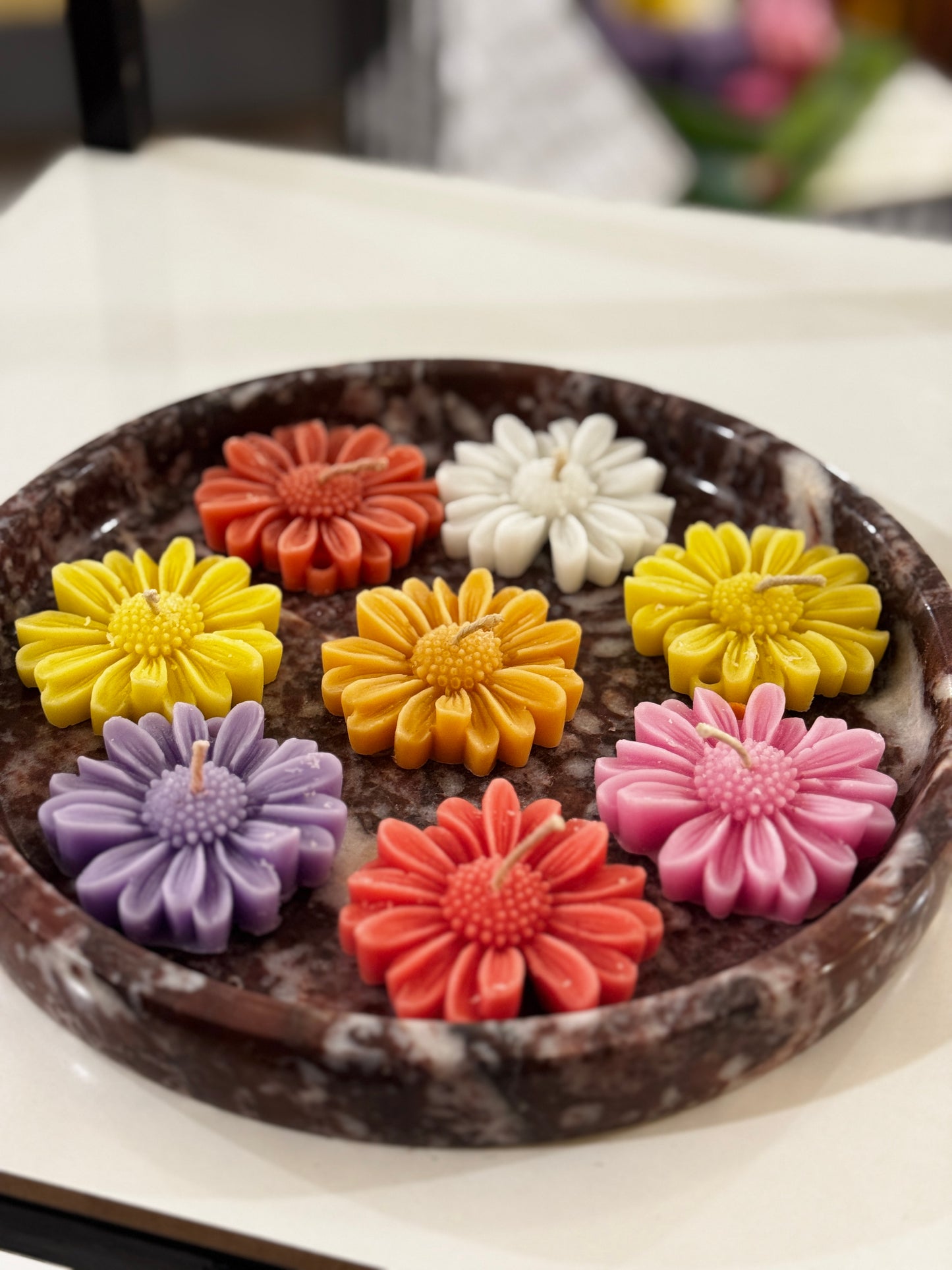 Daisy Flower Candles
