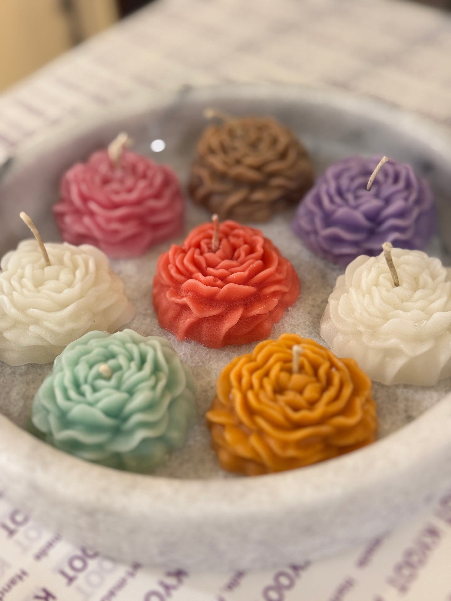 Peony Flower Candles