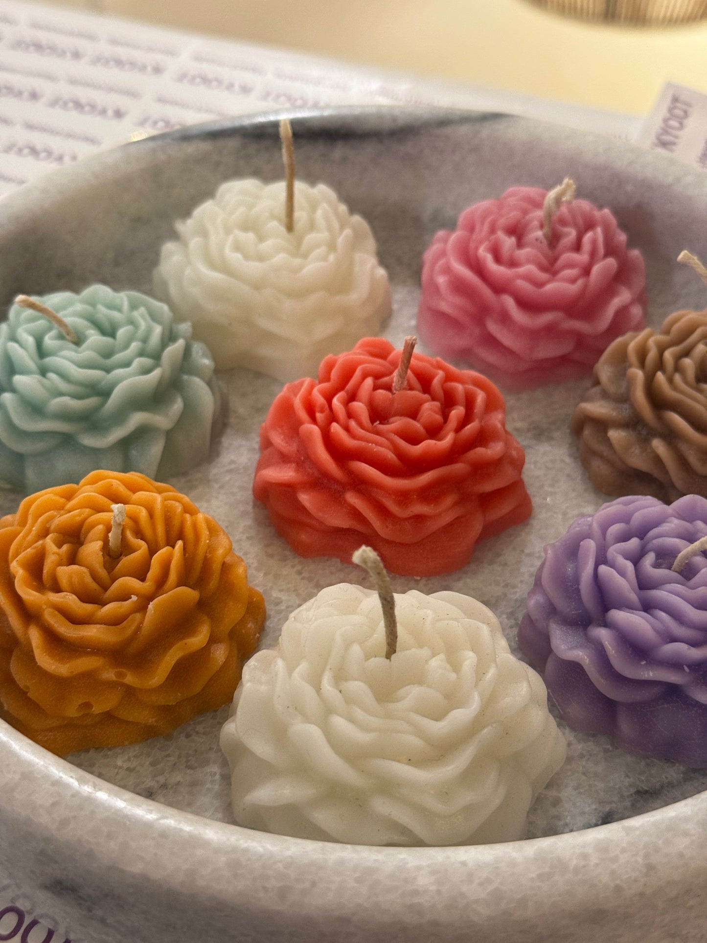 Peony Flower Candles