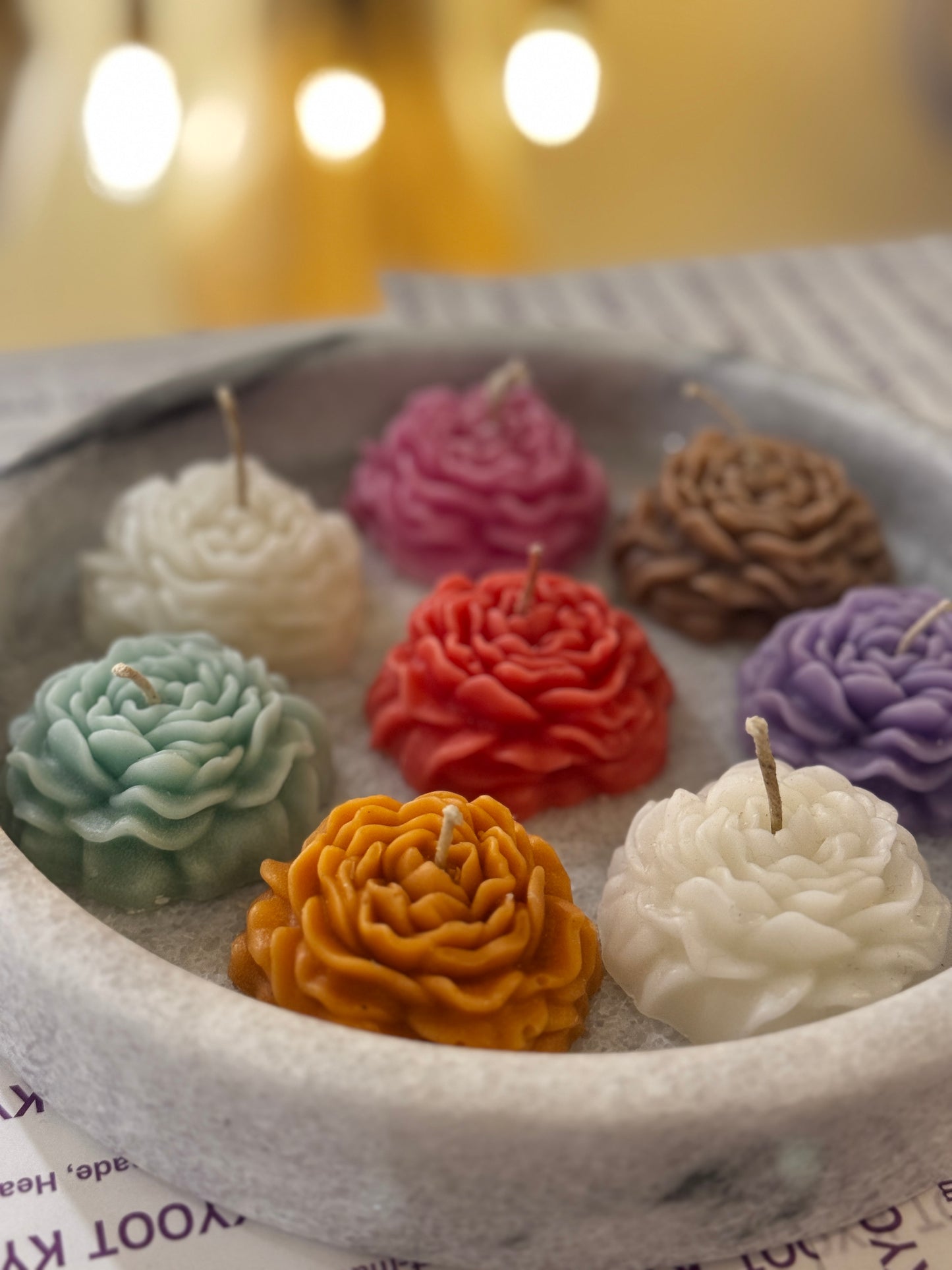 Peony Flower Candles