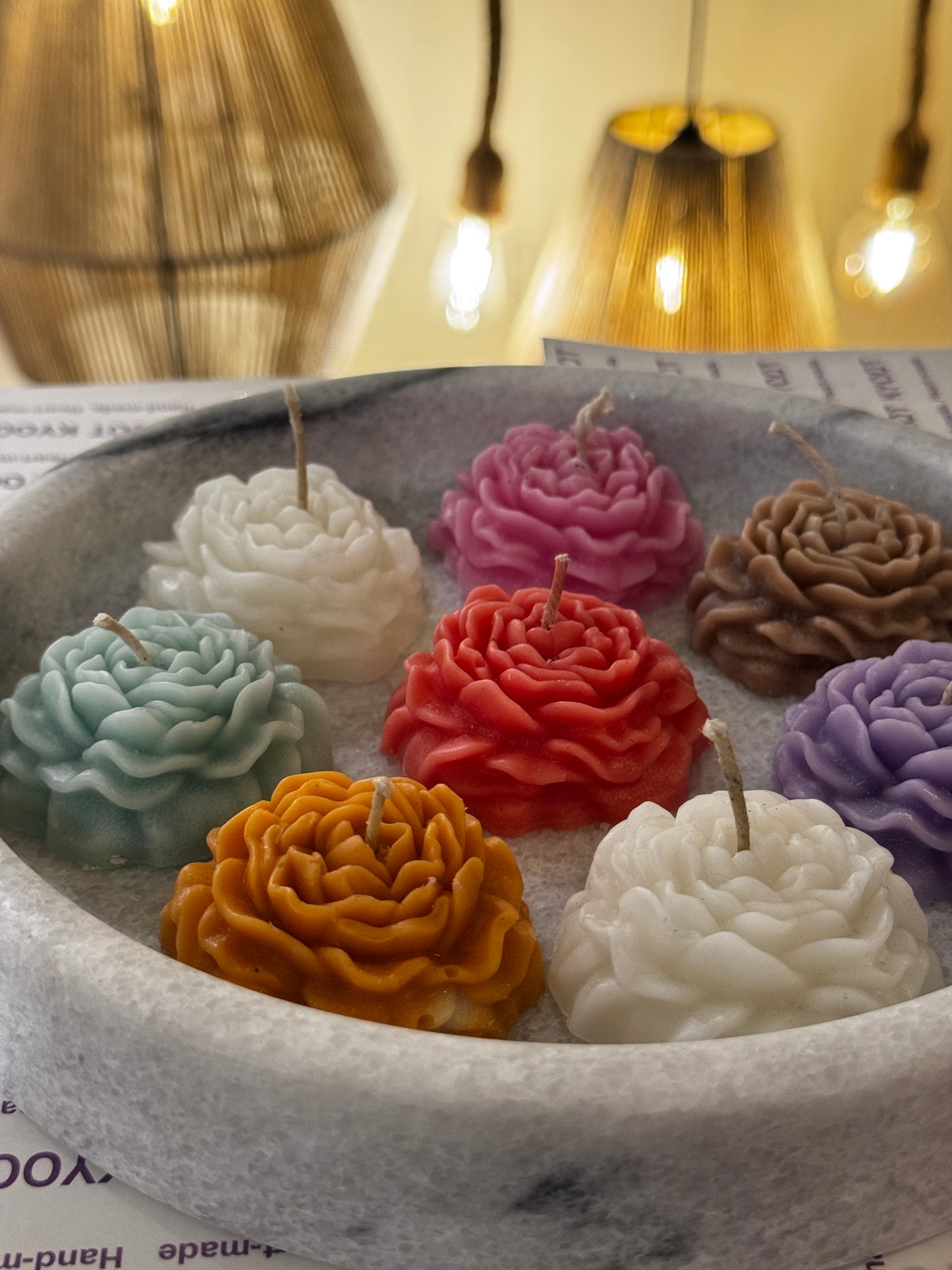 Peony Flower Candles