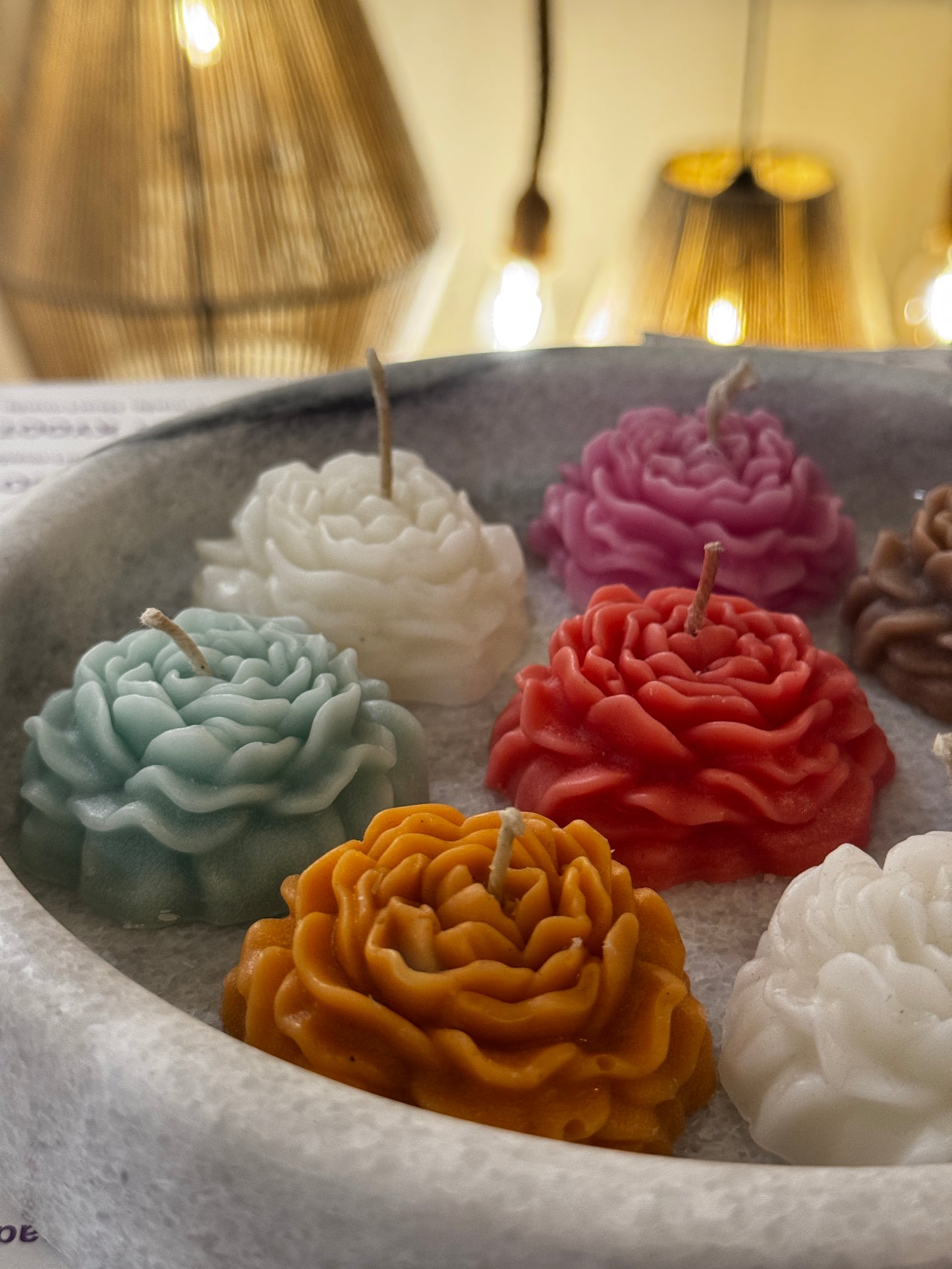 Peony Flower Candles
