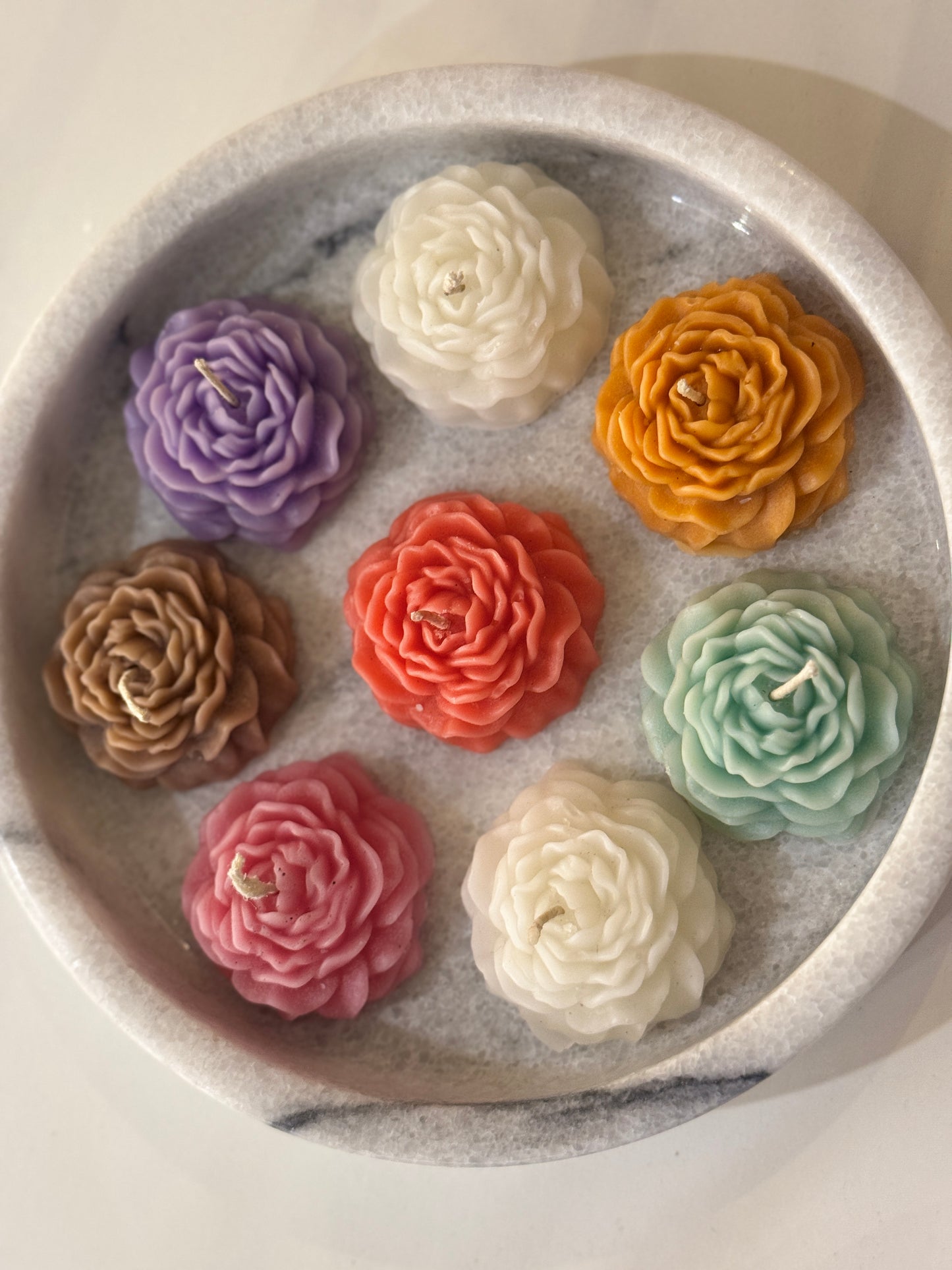 Peony Flower Candles