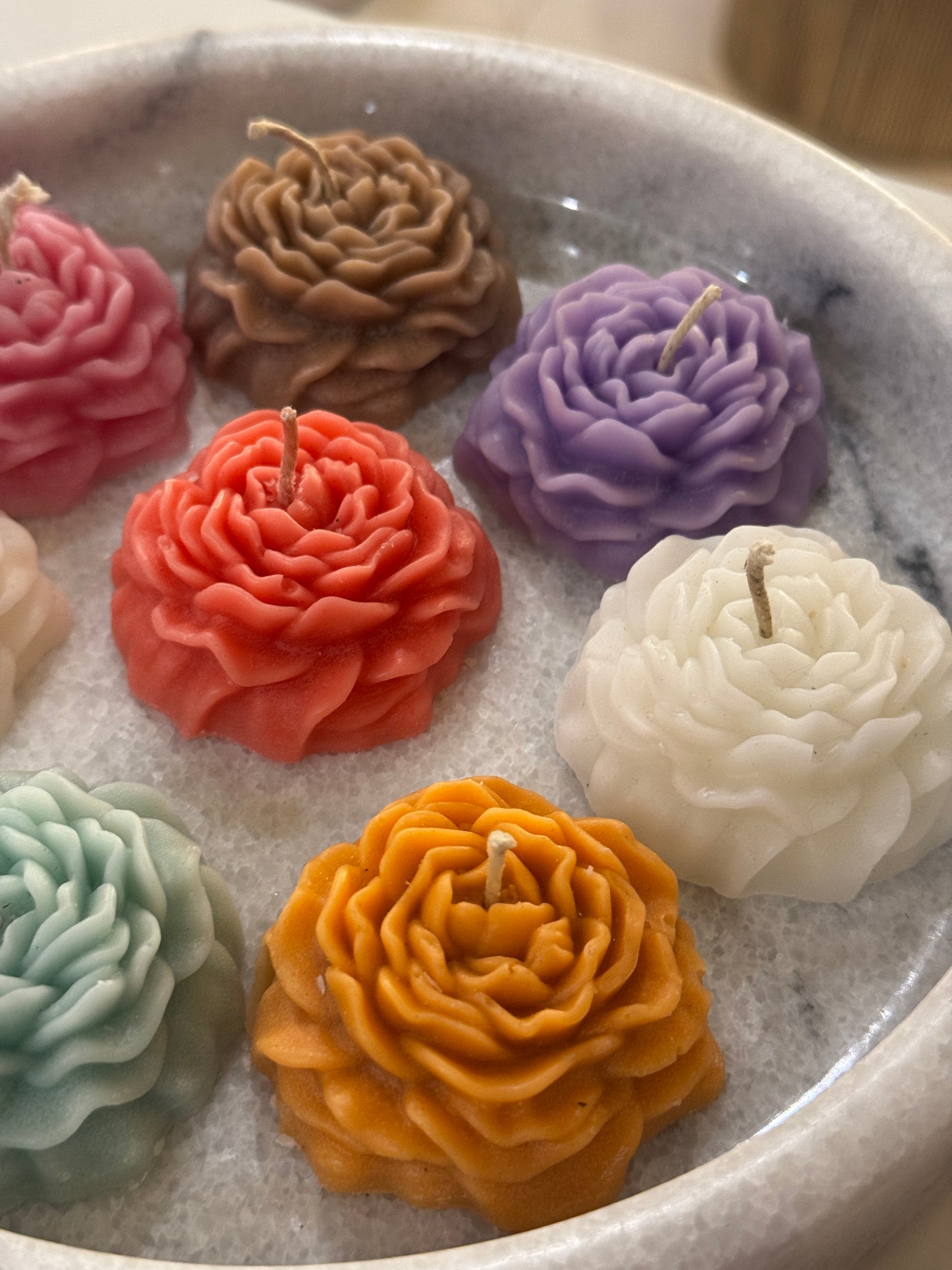 Peony Flower Candles