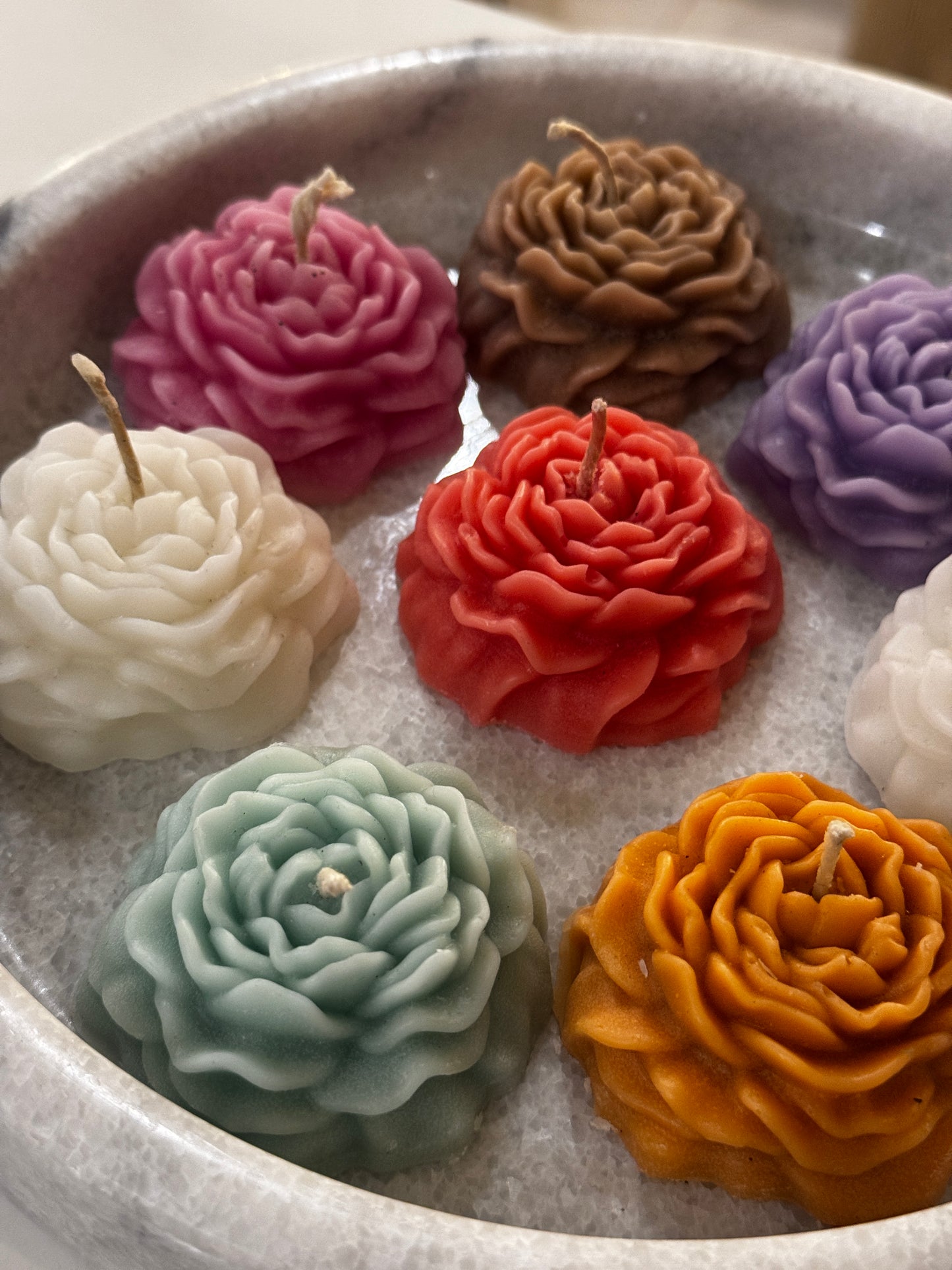 Peony Flower Candles
