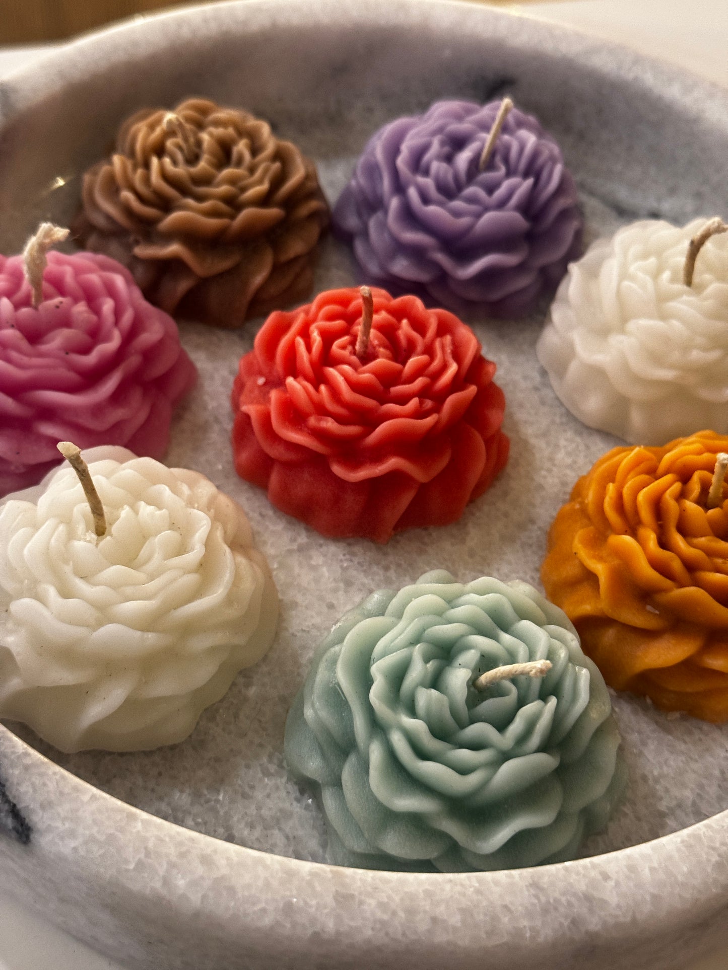 Peony Flower Candles
