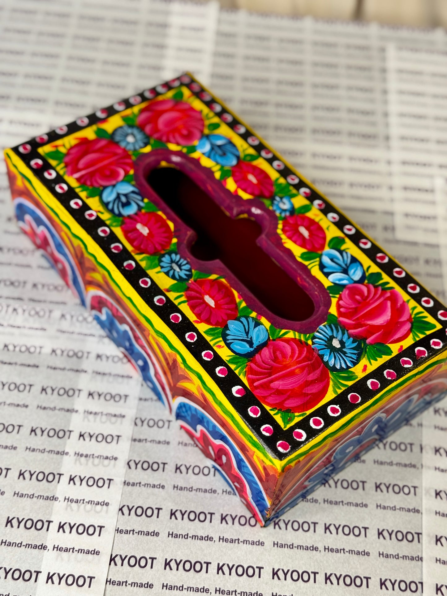 Blue Tissue Box - Truck Art