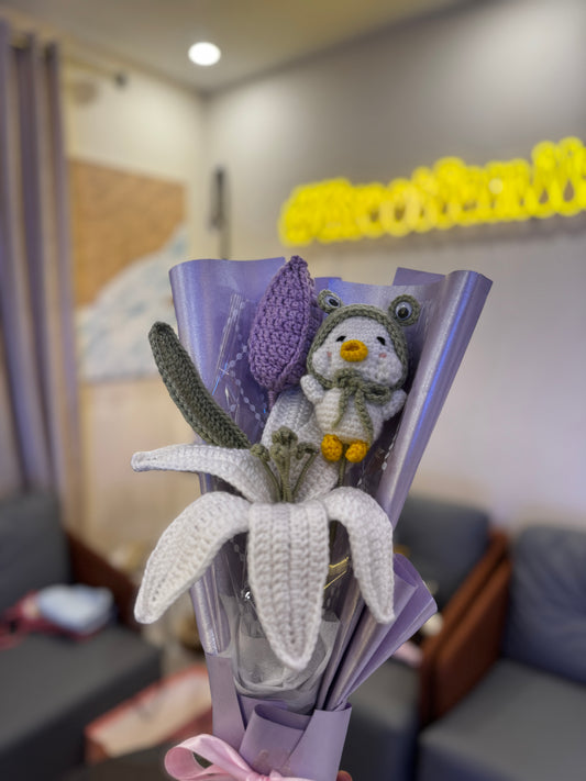 Ducky Love & Lily Blooms – Crochet Flower Set