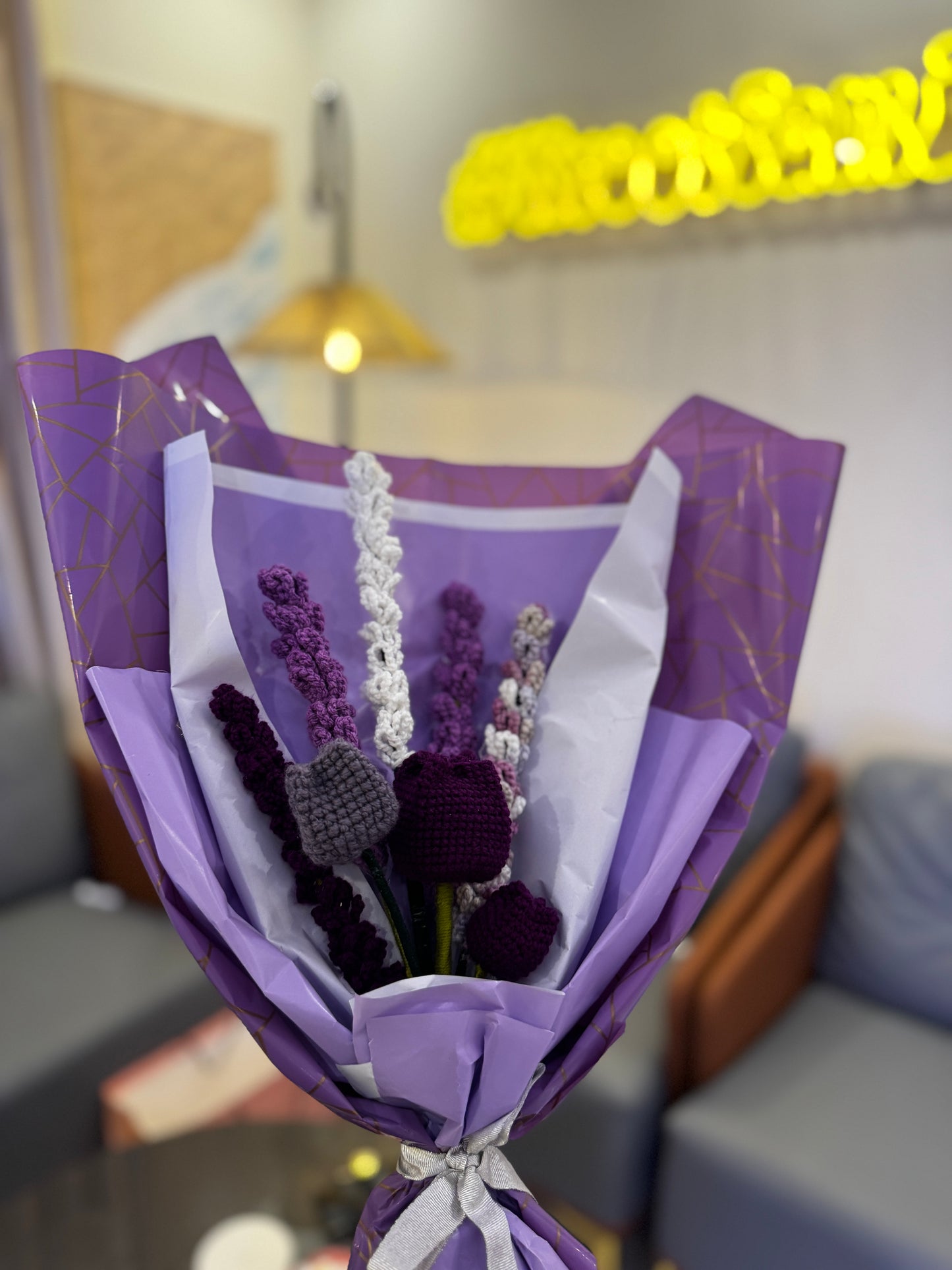 Everlasting Lavender – Crochet Flower Bouquet