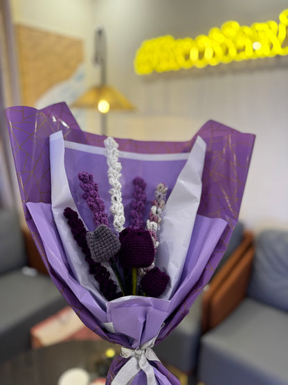 Everlasting Lavender – Crochet Flower Bouquet