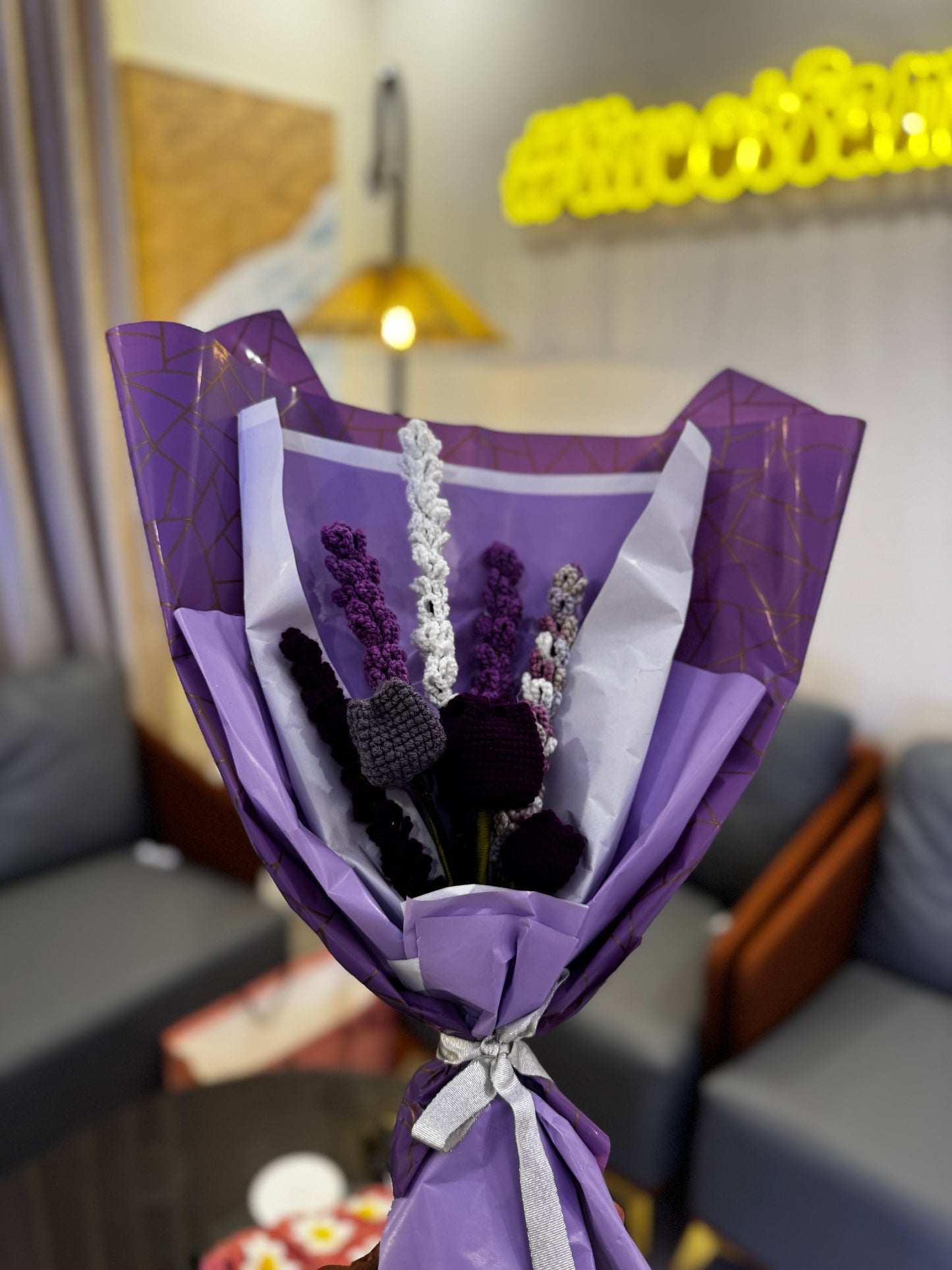 Everlasting Lavender – Crochet Flower Bouquet