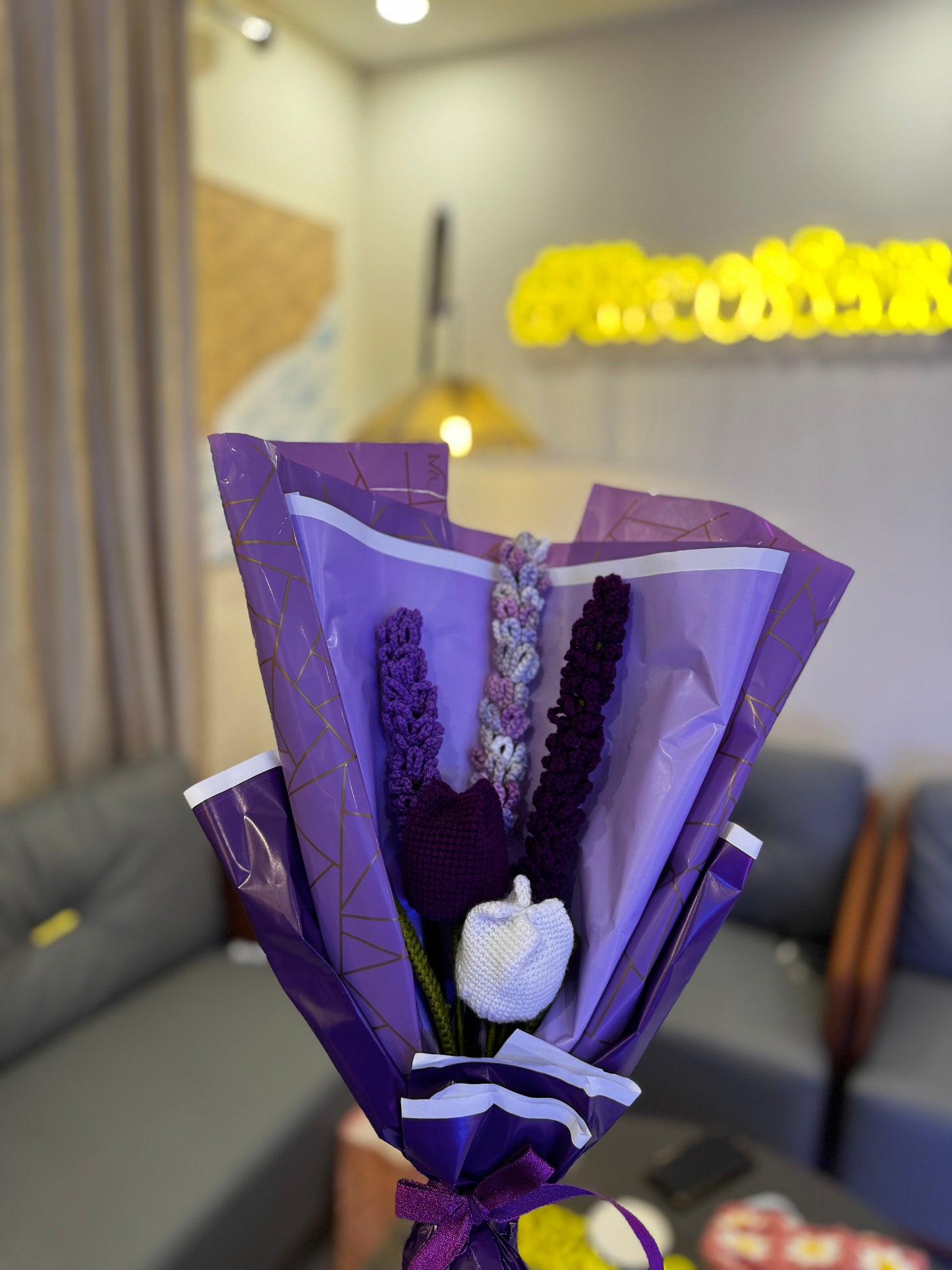 Everlasting Lavender – Crochet Flower Bouquet