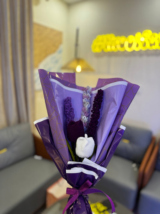 Everlasting Lavender – Crochet Flower Bouquet