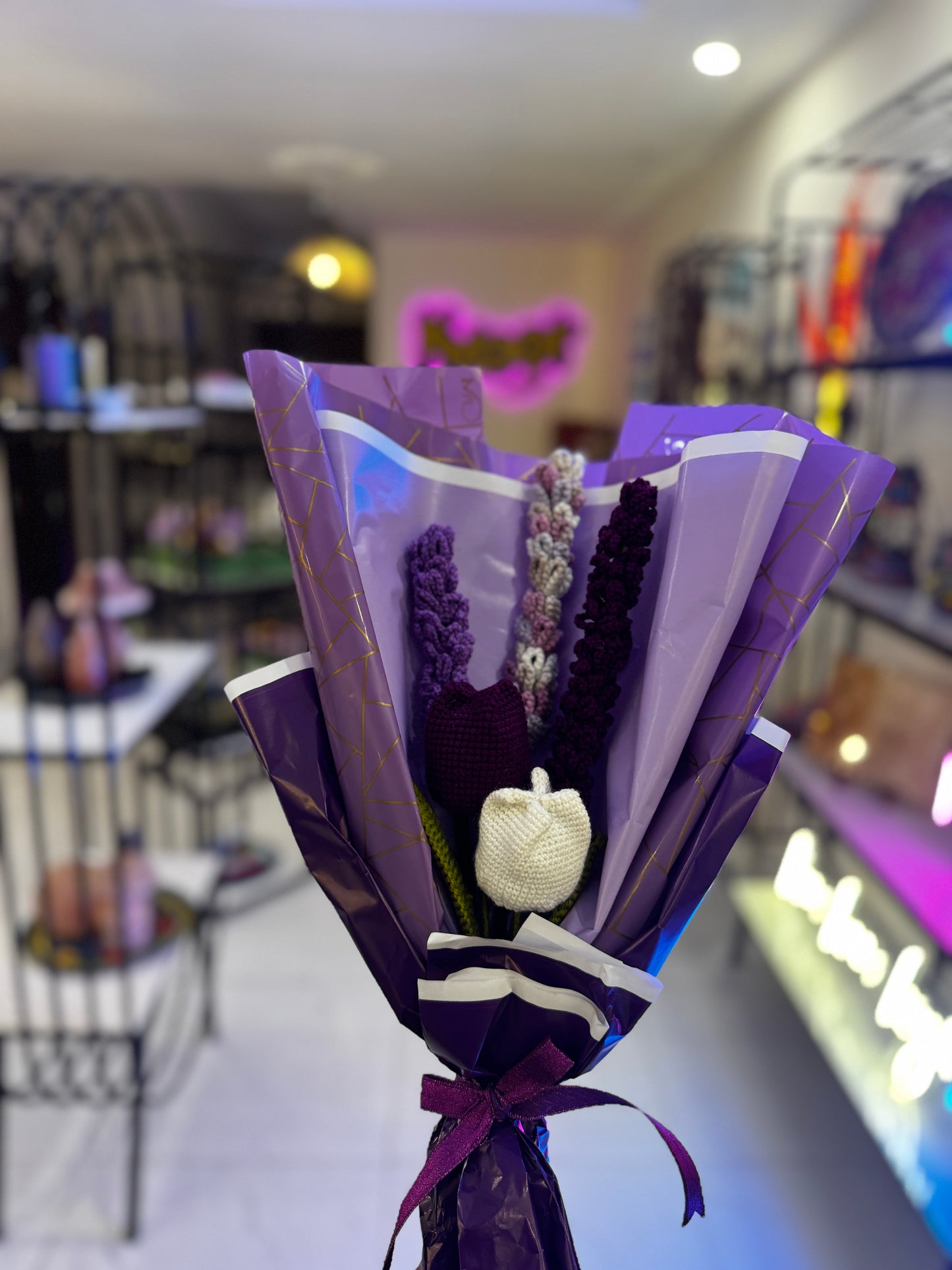 Everlasting Lavender – Crochet Flower Bouquet