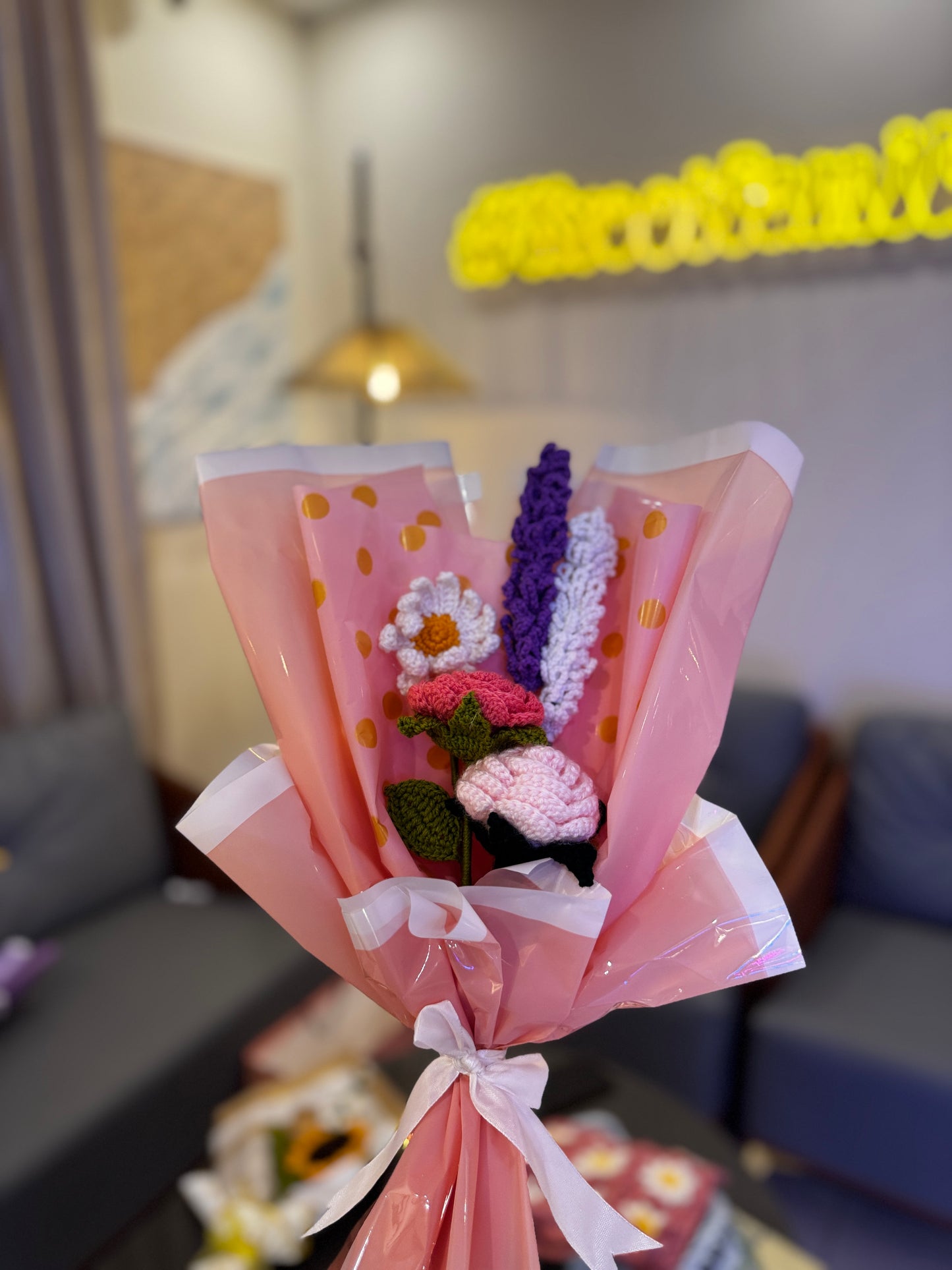 Forever Roses – Crochet Pink Rose Bouquet