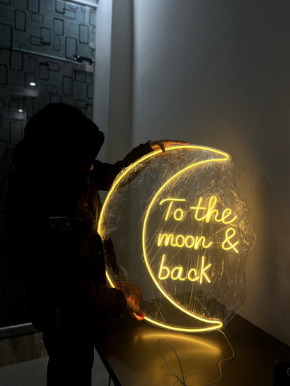 To the Moon & Back - Neon Sign